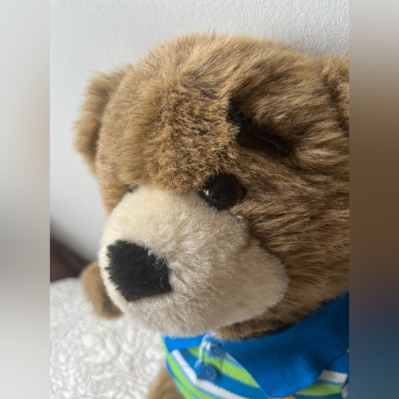 Build-A-Bear Stuff Teddy Bear with Striped Polo Shirt - Picture 4 of 13